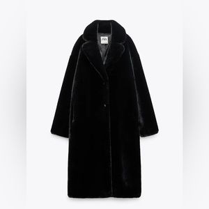 Zara Long Faux Fur Coat
